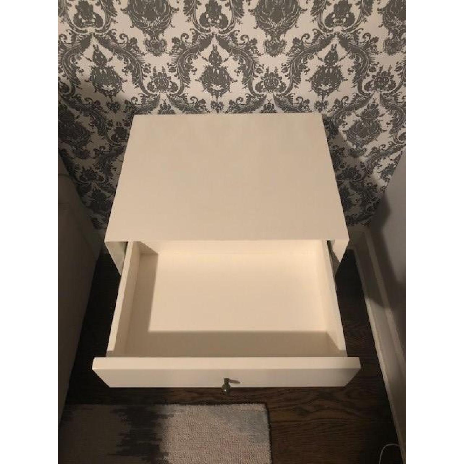 West Elm Mid Century White Nightstands - image-4
