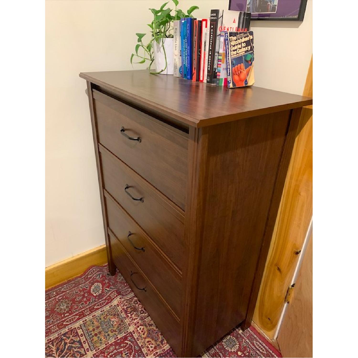 Ikea Brusali Dark Brown 4 Drawer Dresser Aptdeco