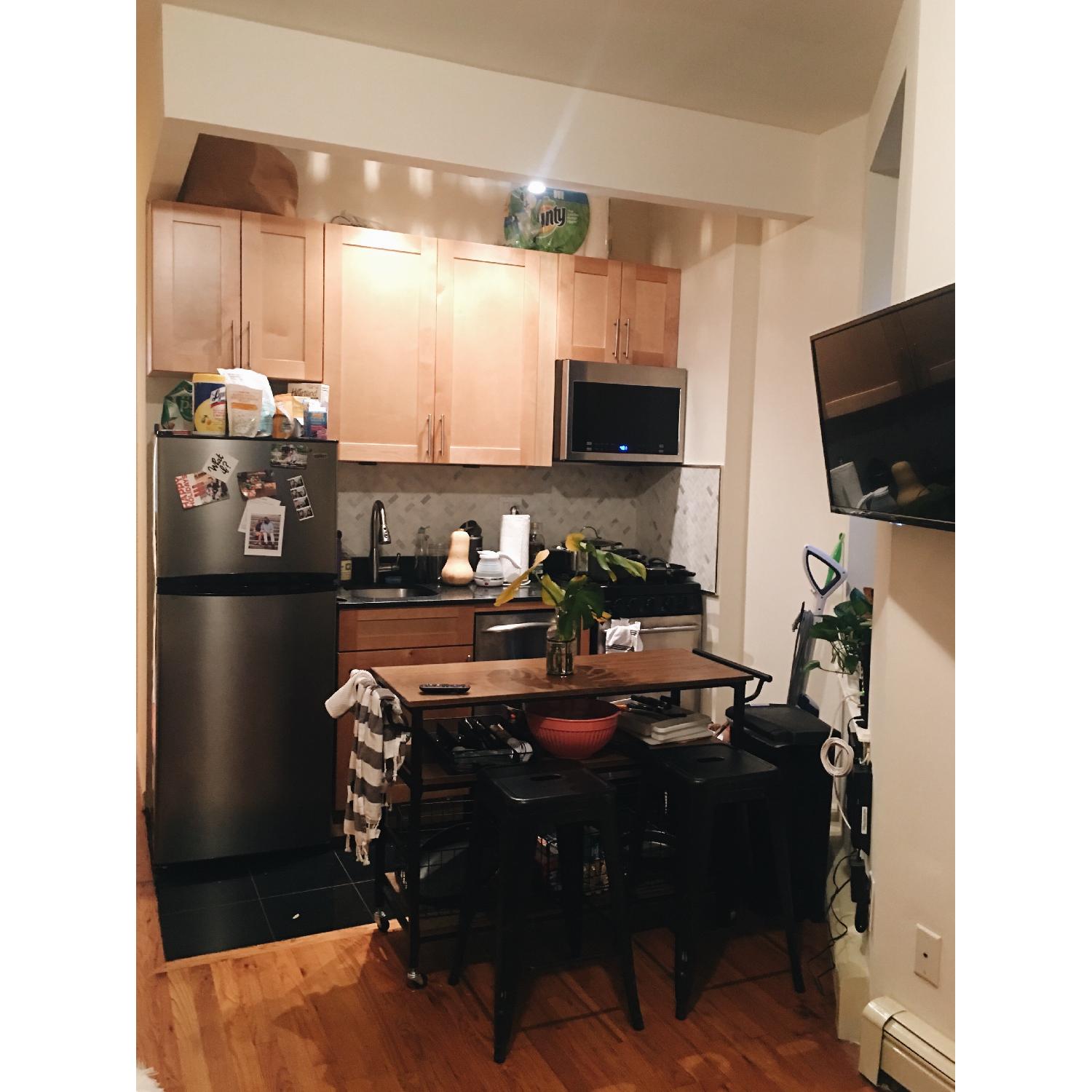 Black Rustic Industrial Metal Stackable Stools - image-1