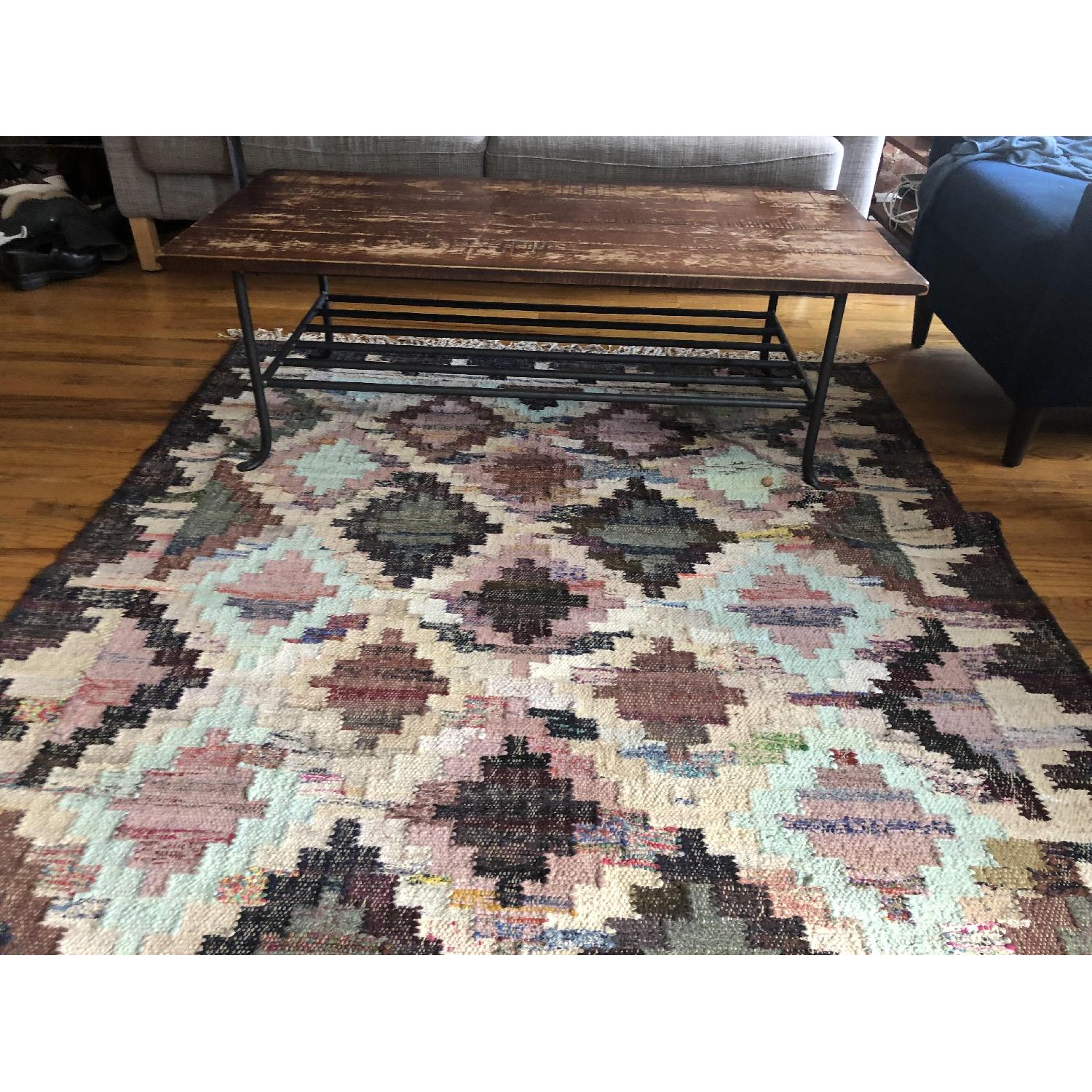 Restoration Hardware Distressed Wood Coffee Table - image-2