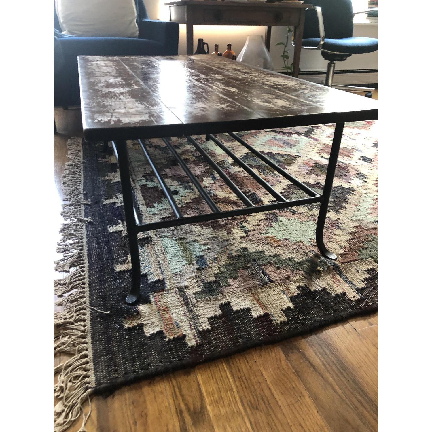 Restoration Hardware Distressed Wood Coffee Table - image-4