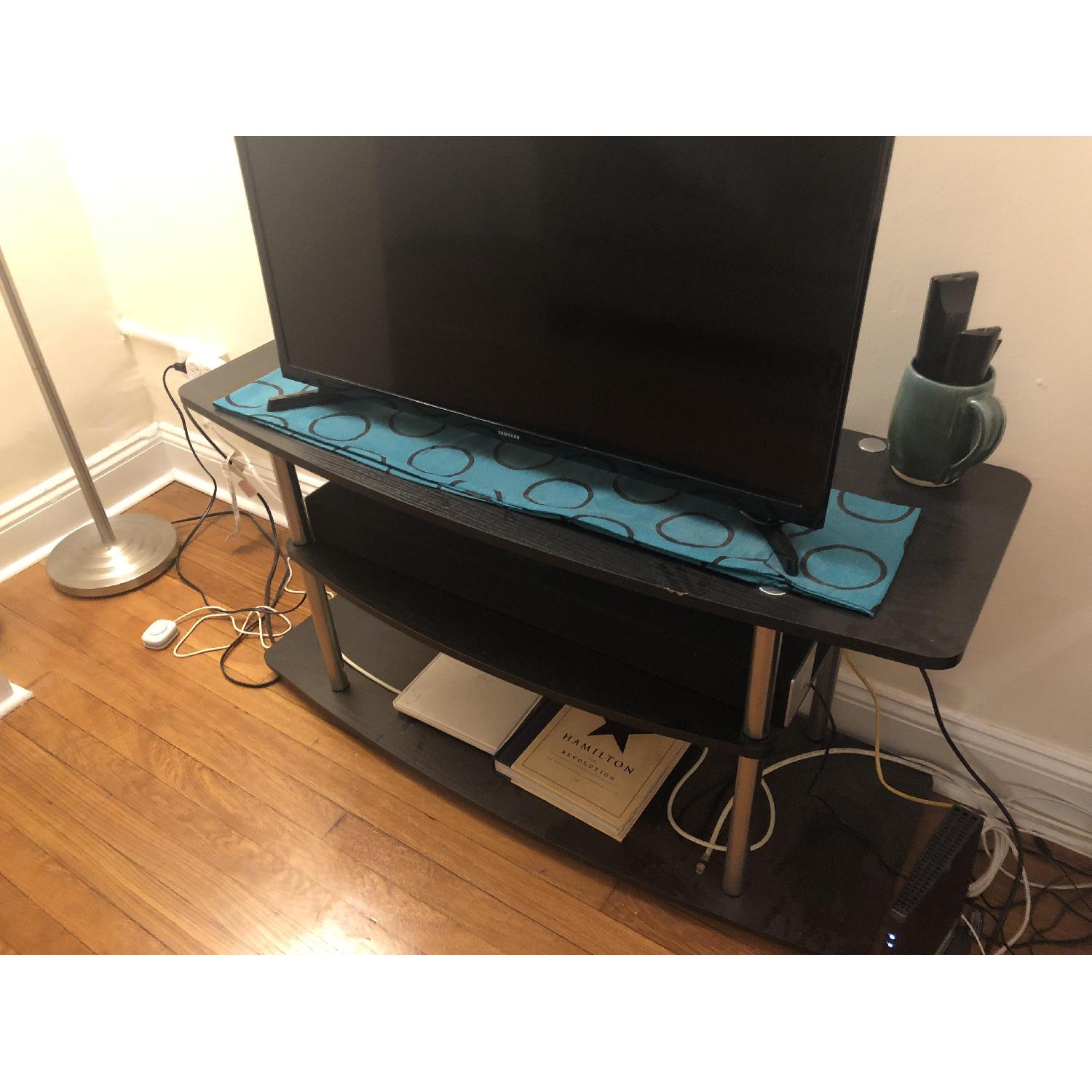 Black Wood & Metal TV Console - image-2