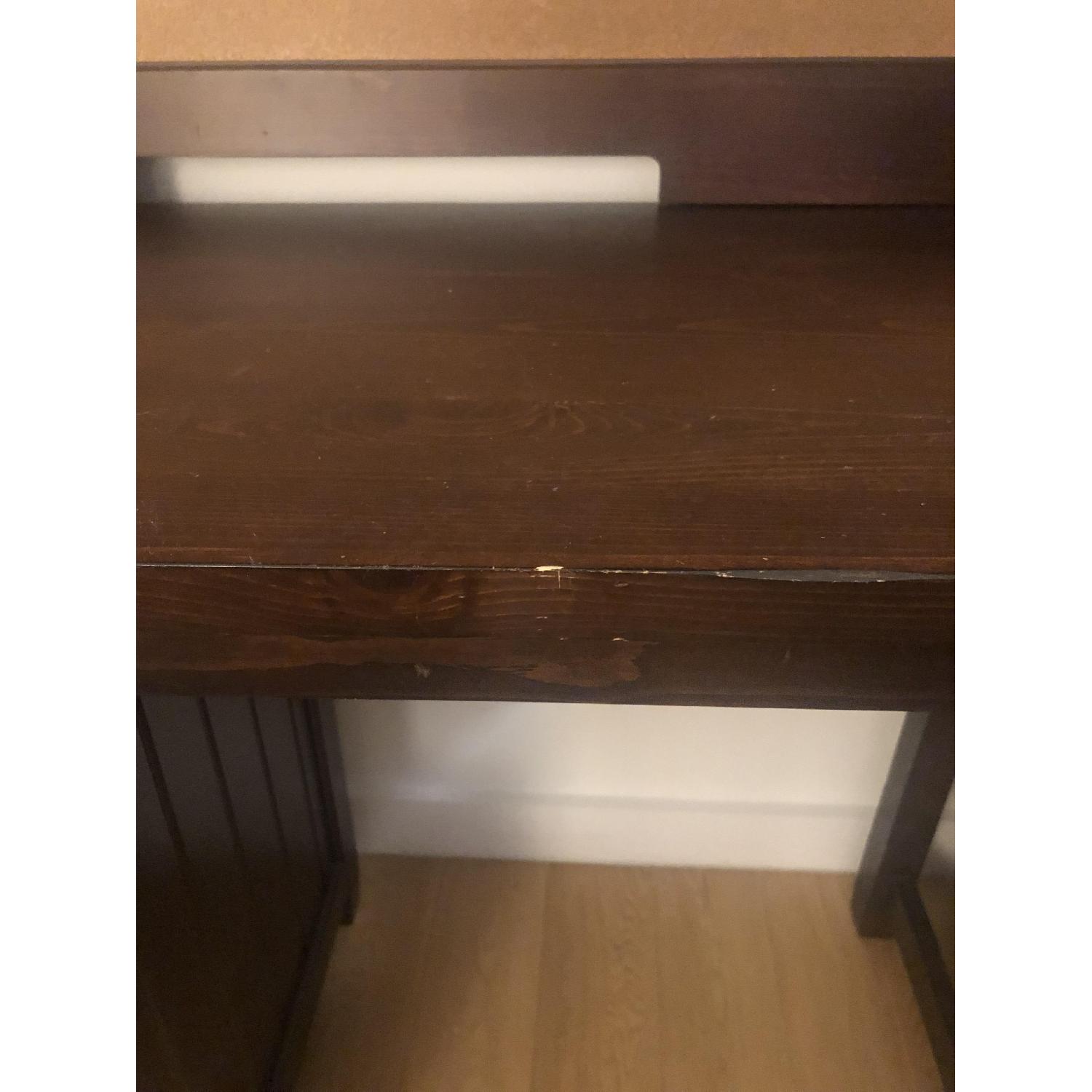 Pottery Barn Beadboard Space Saving Desk & Hutch - image-8