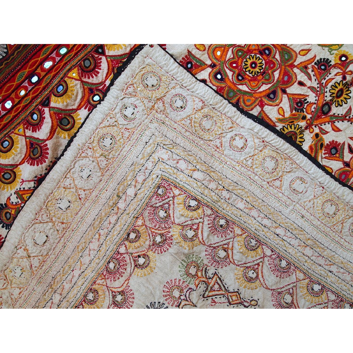 Handmade Indian Embroidered Tapestry Wall Hanging - image-7