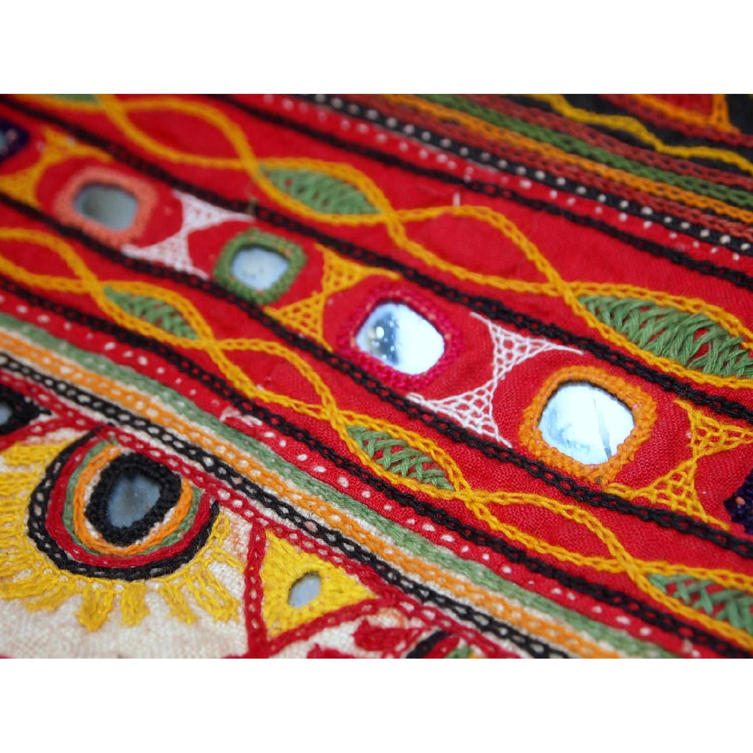 Handmade Indian Embroidered Tapestry Wall Hanging - image-8