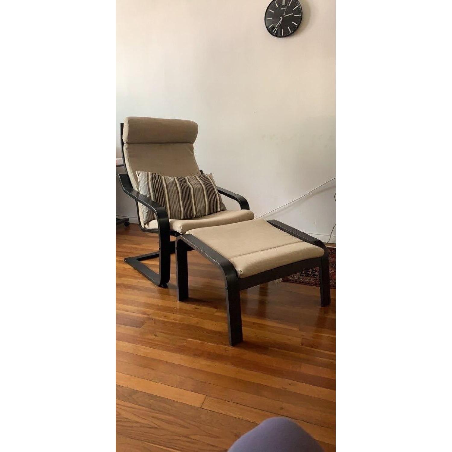 Ikea Poang Armchair & Ottoman - image-1