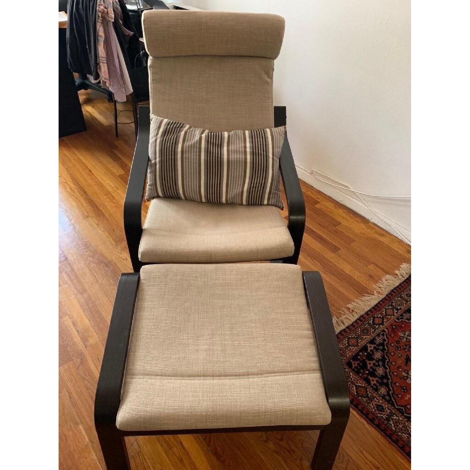 Ikea Poang Armchair & Ottoman - image-3
