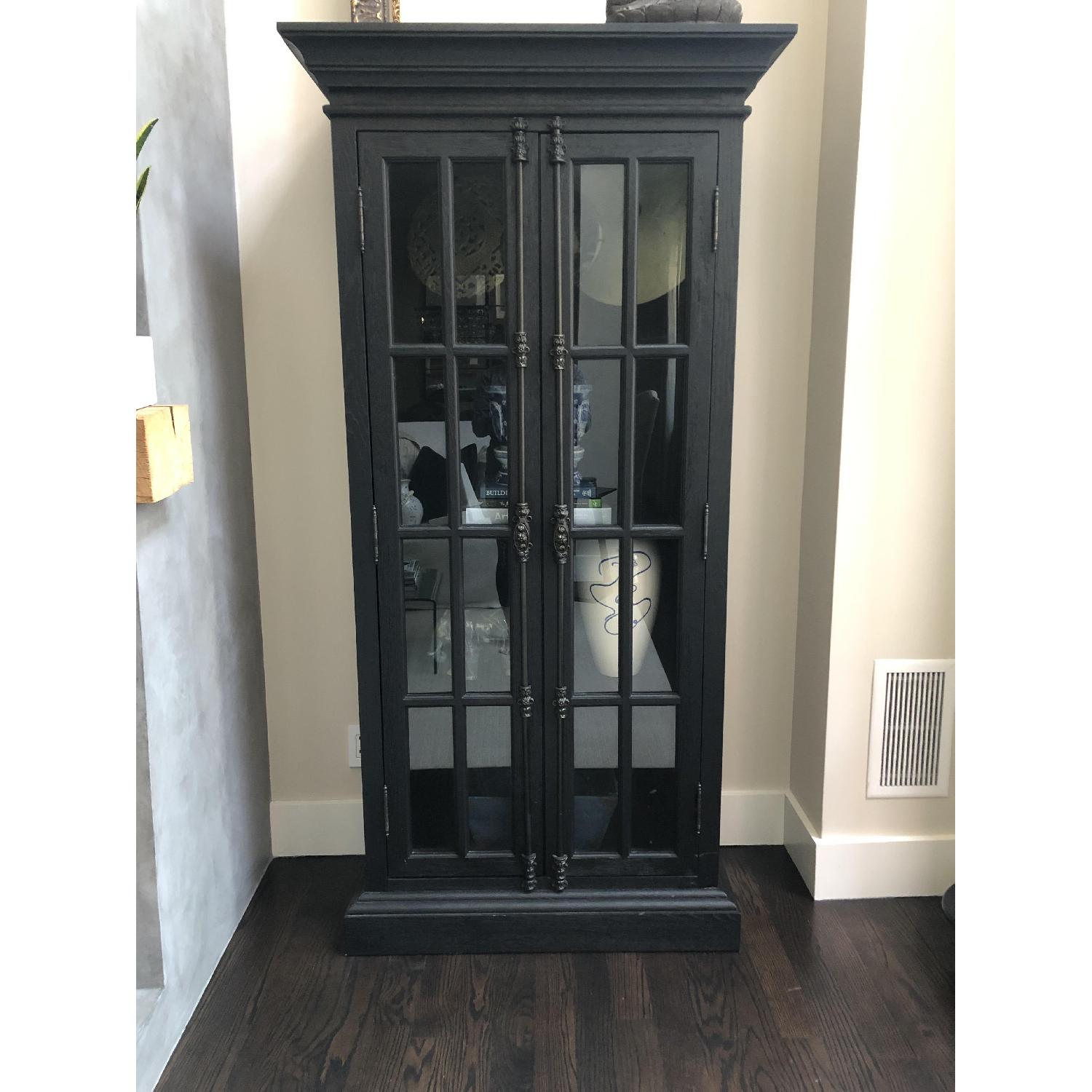 Restoration Hardware Black Oak French Casement Cabinet - image-4