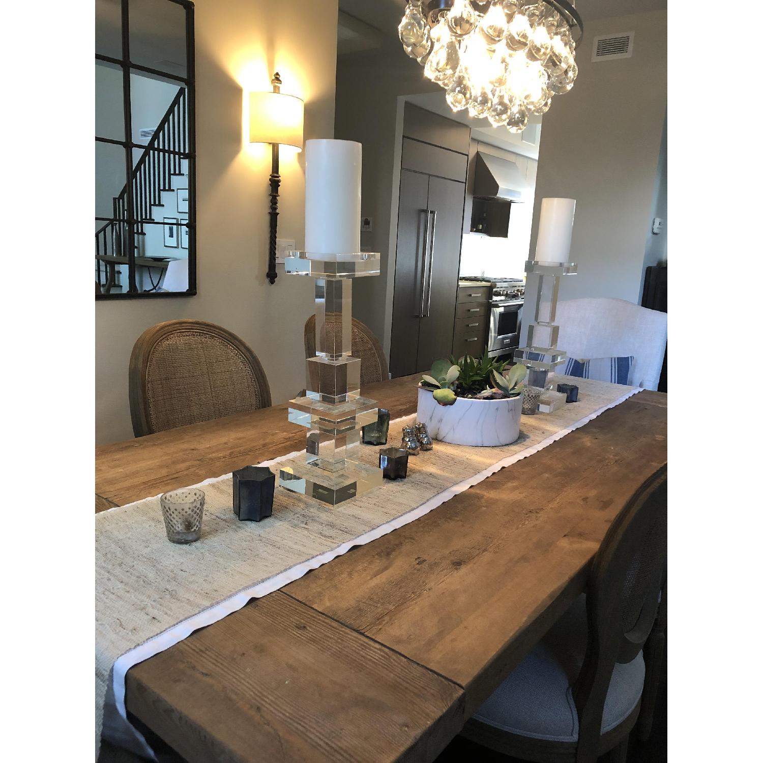 Restoration Hardware Salvaged Wood Trestle Extension Table - image-2