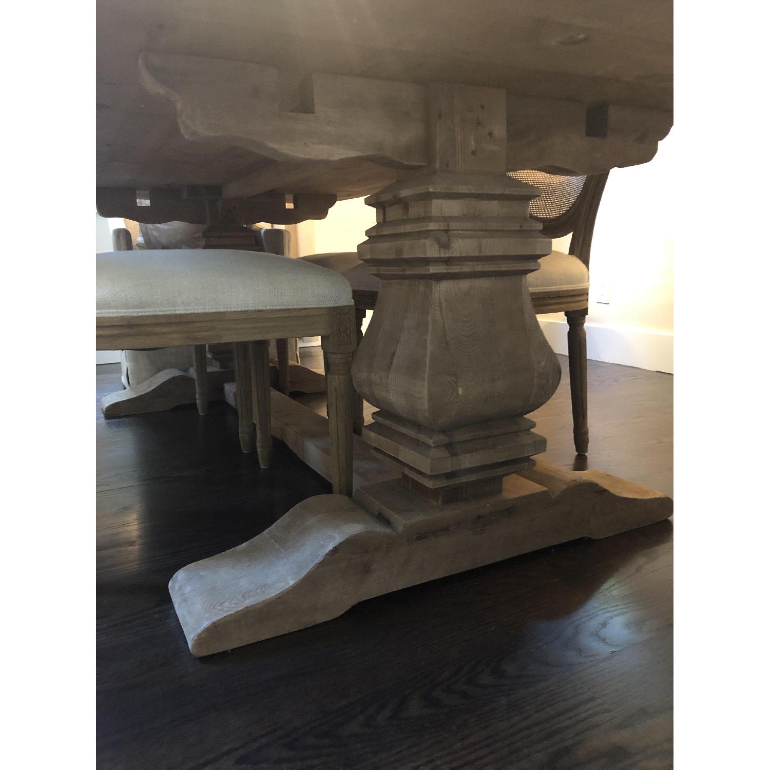 Restoration Hardware Salvaged Wood Trestle Extension Table - image-3