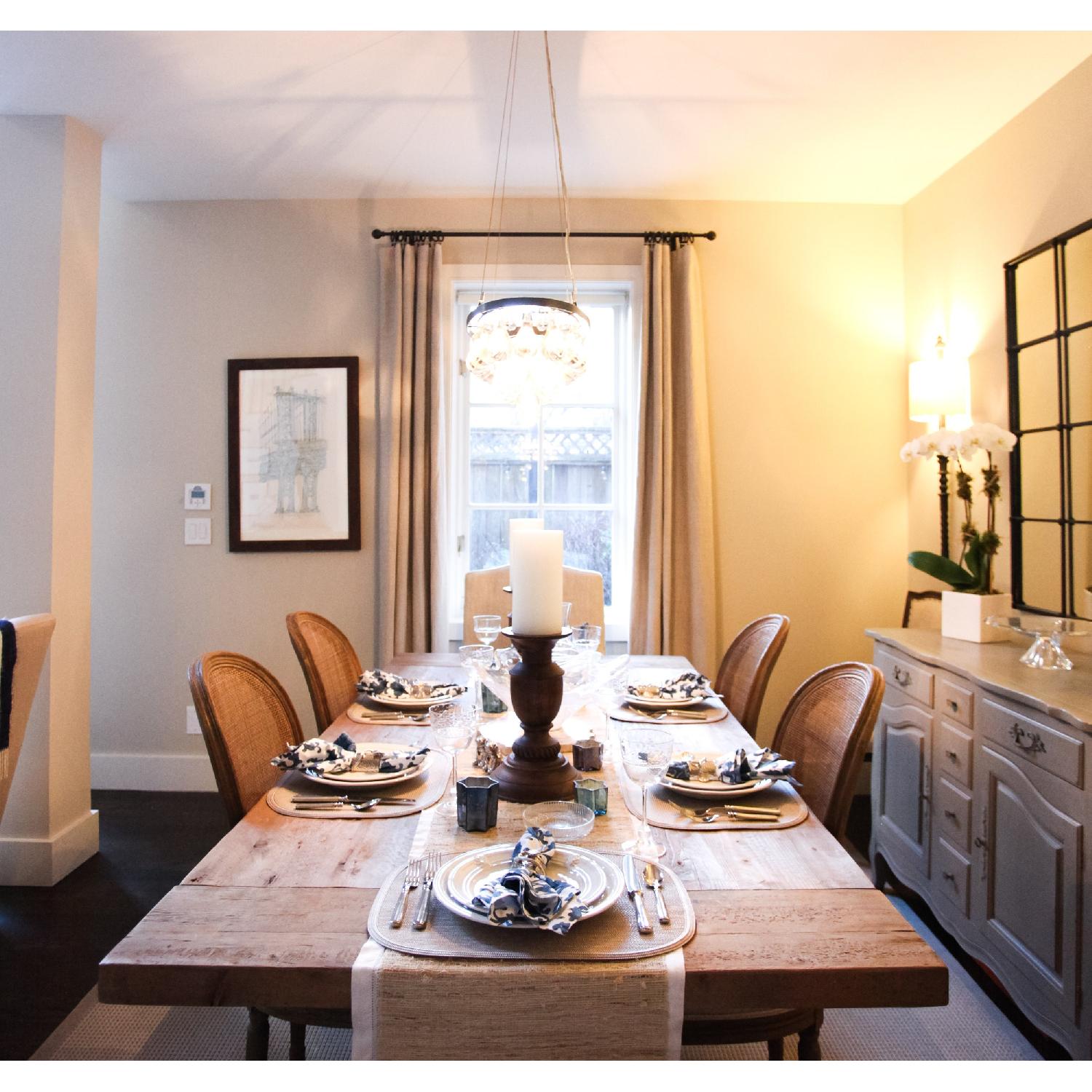 Restoration Hardware Vintage French Round Cane Back Chairs - image-2