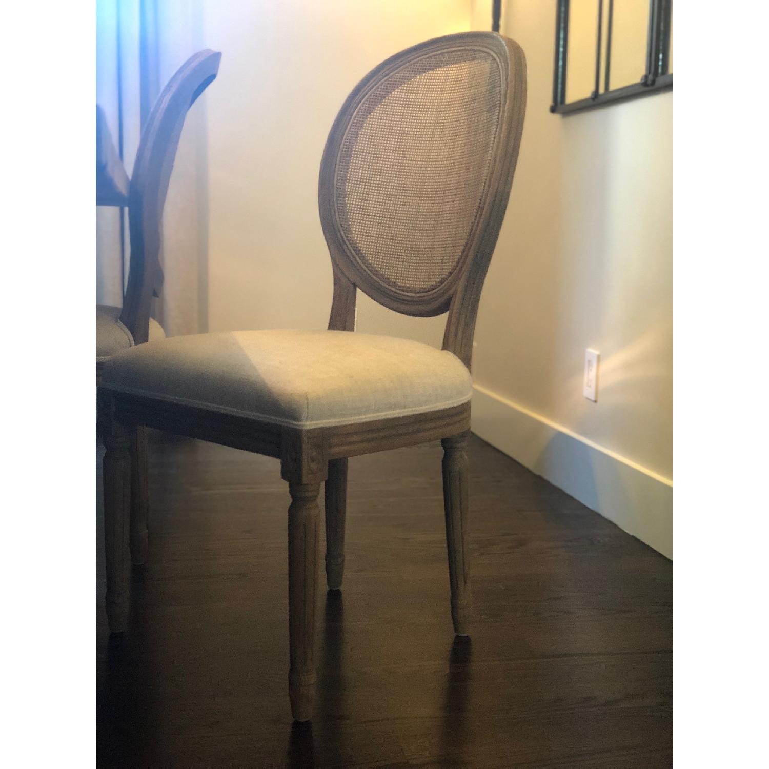 Restoration Hardware Vintage French Round Cane Back Chairs - image-3