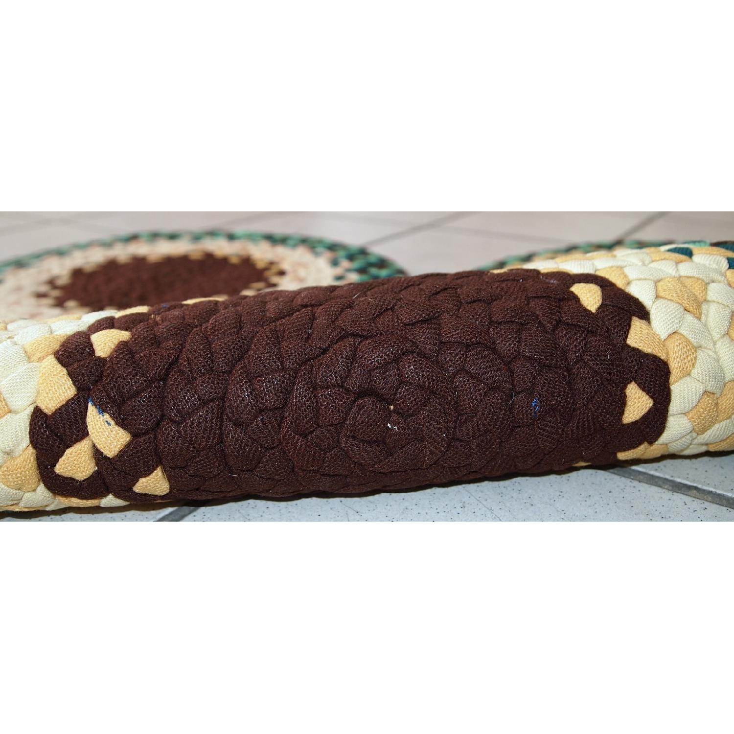 Antique Handmade American Braided Sit Covers Rugs AptDeco