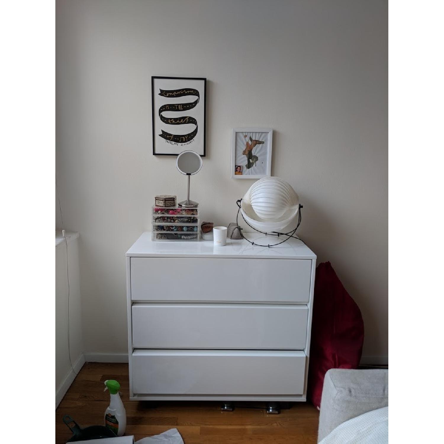 CB2 White Lacquer Dresser - image-3