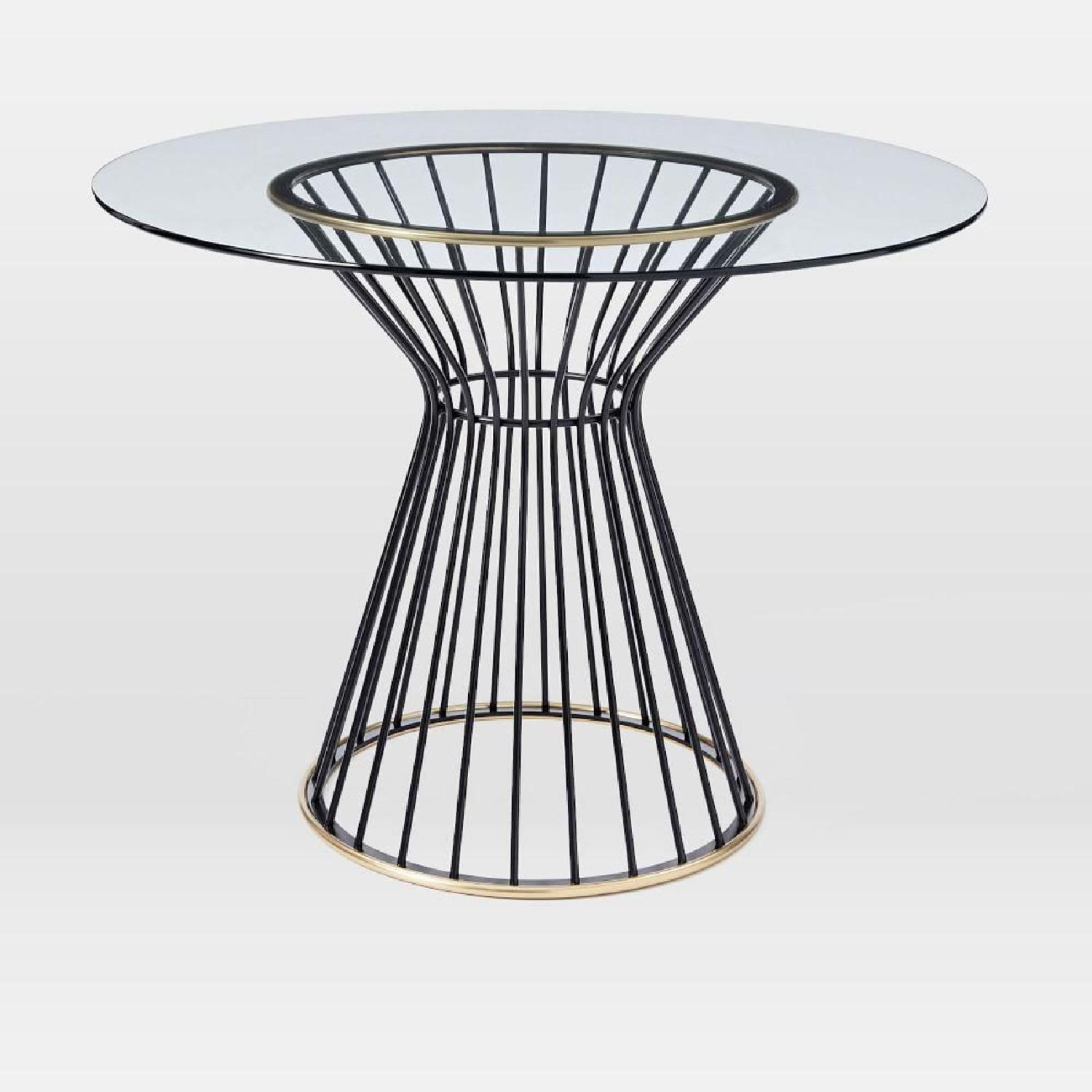 West Elm Hourglass Glass Dining Table - image-4