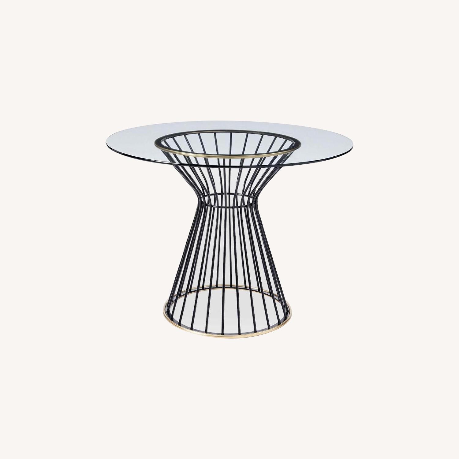 West Elm Hourglass Glass Dining Table - image-5