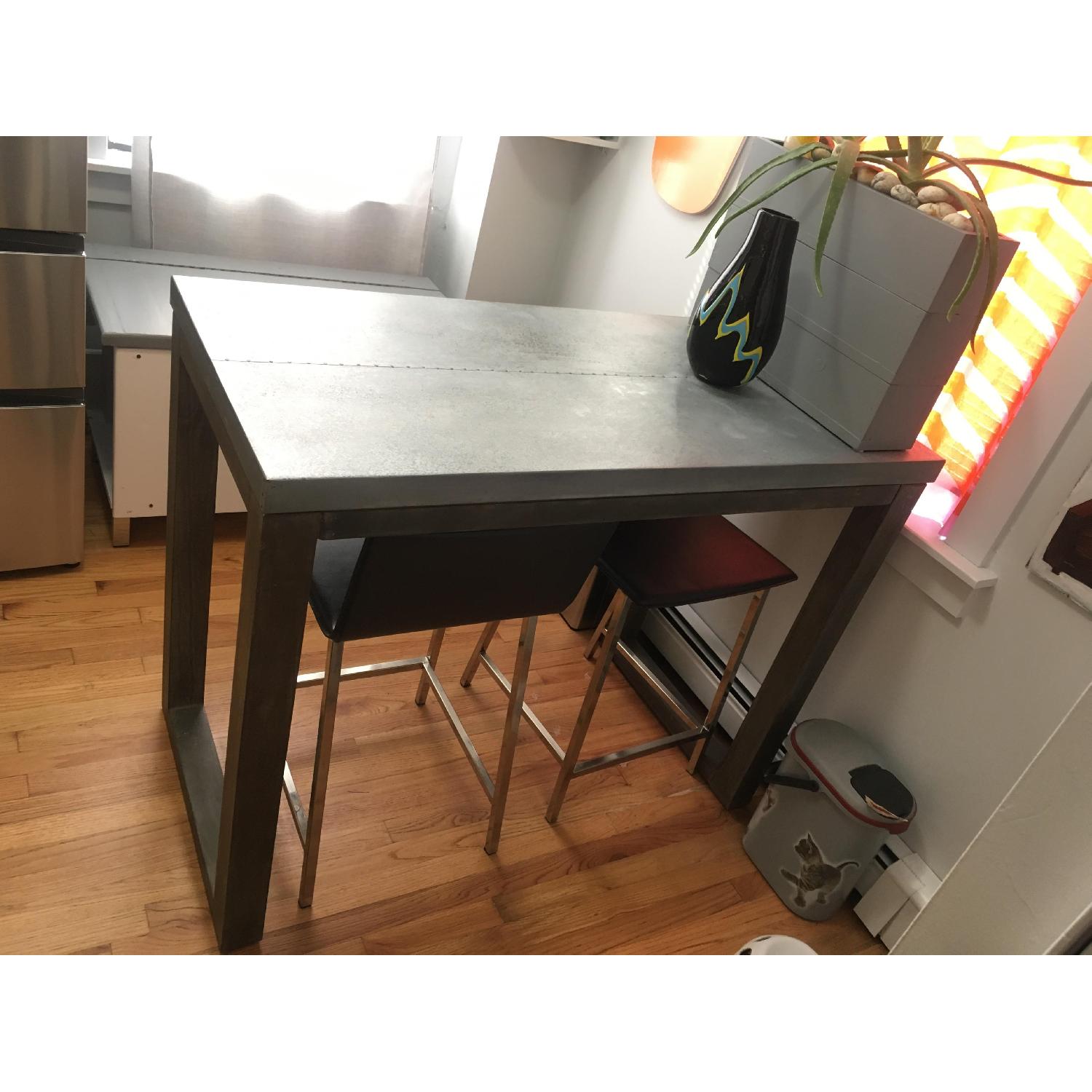 CB2 Phoenix Carbon Grey Counter Stool - AptDeco