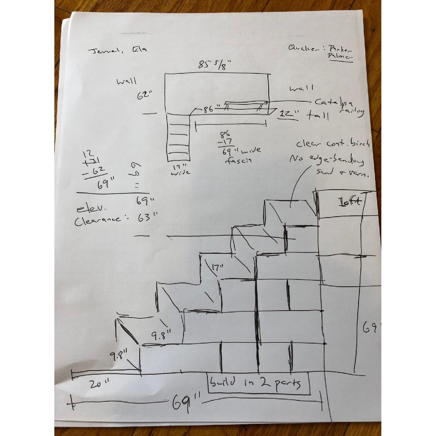 Zen Carpentry Custom Loft Bed w/ Storage Steps - image-2