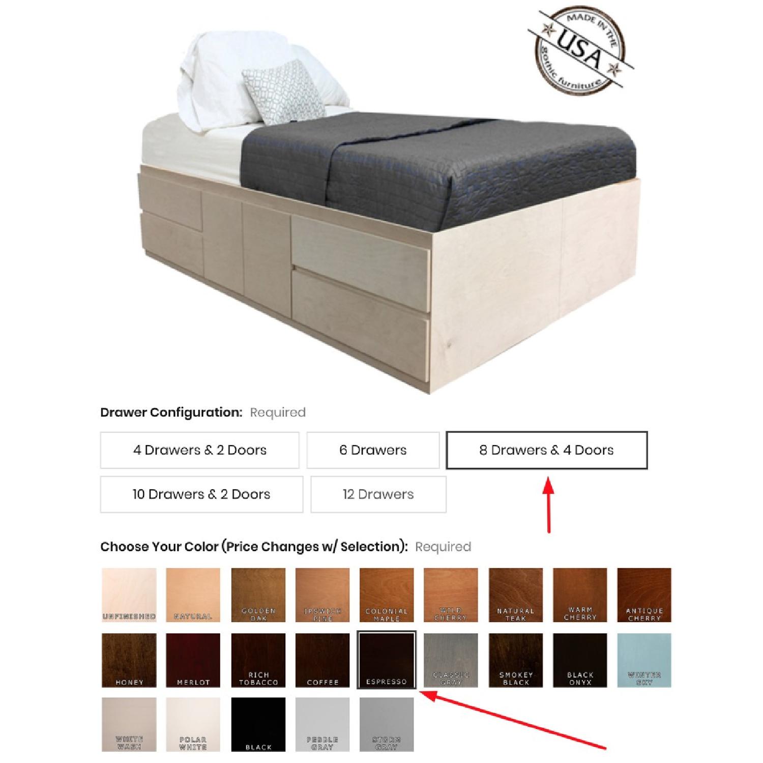 Gothic Cabinet Craft Espresso Full Storage Bed - image-10