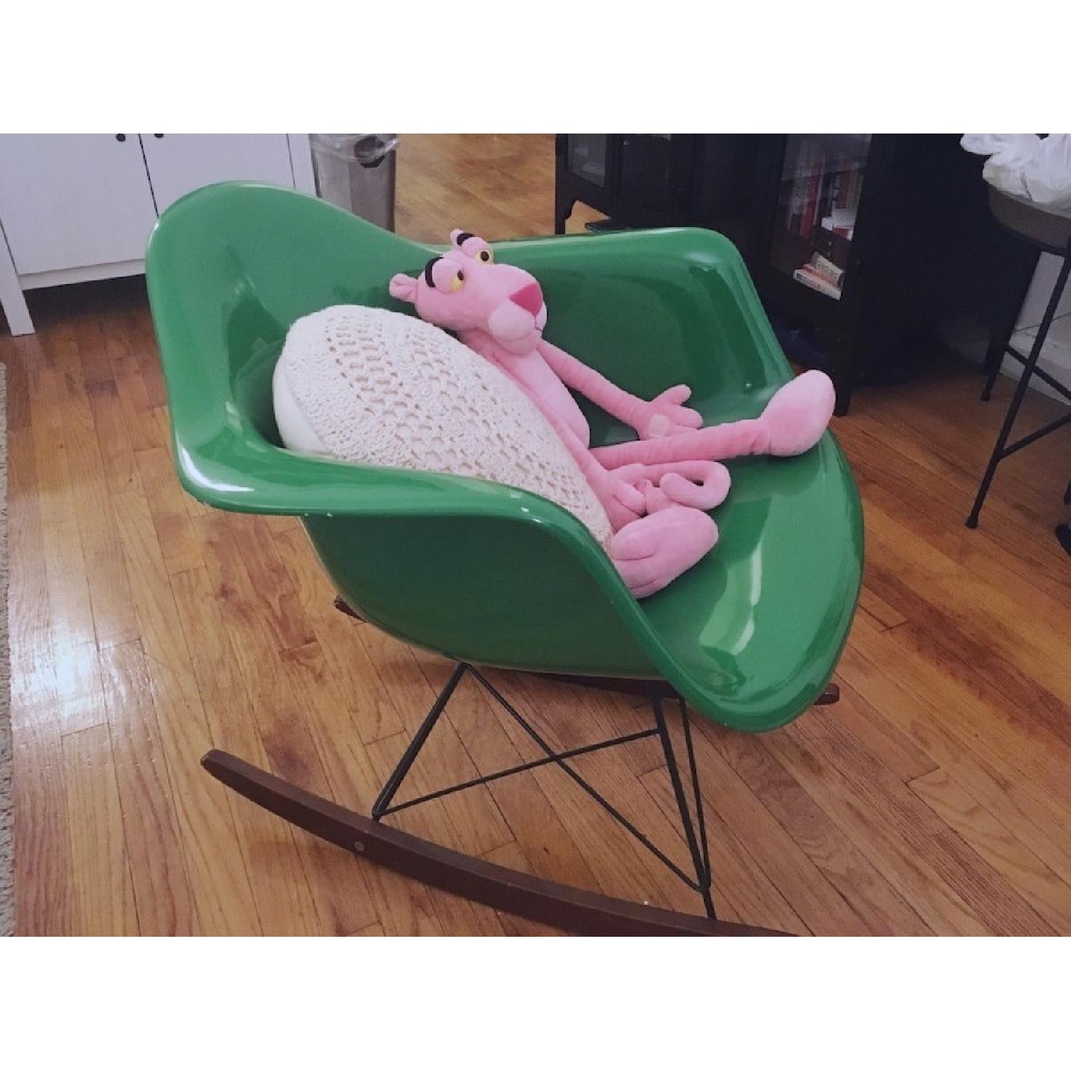 Eames Rocker Green Green Eames Style Rocking Armchair - AptDeco