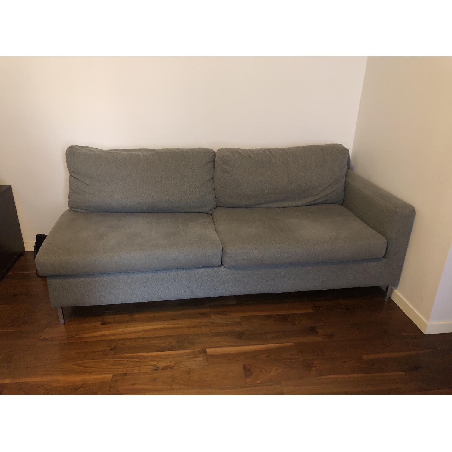 Grey 2-Piece Chaise Sectional Sofa - image-2