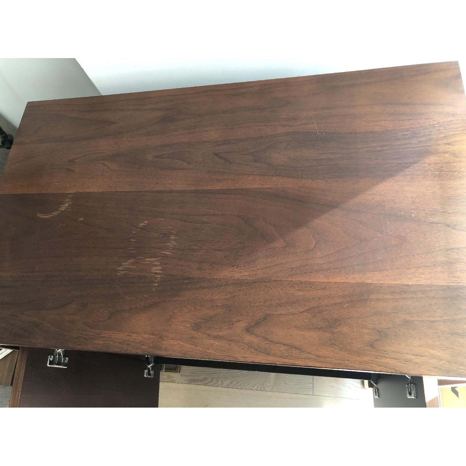 West Elm Walnut Wine Cabinet w/ Brass Hardware - image-5