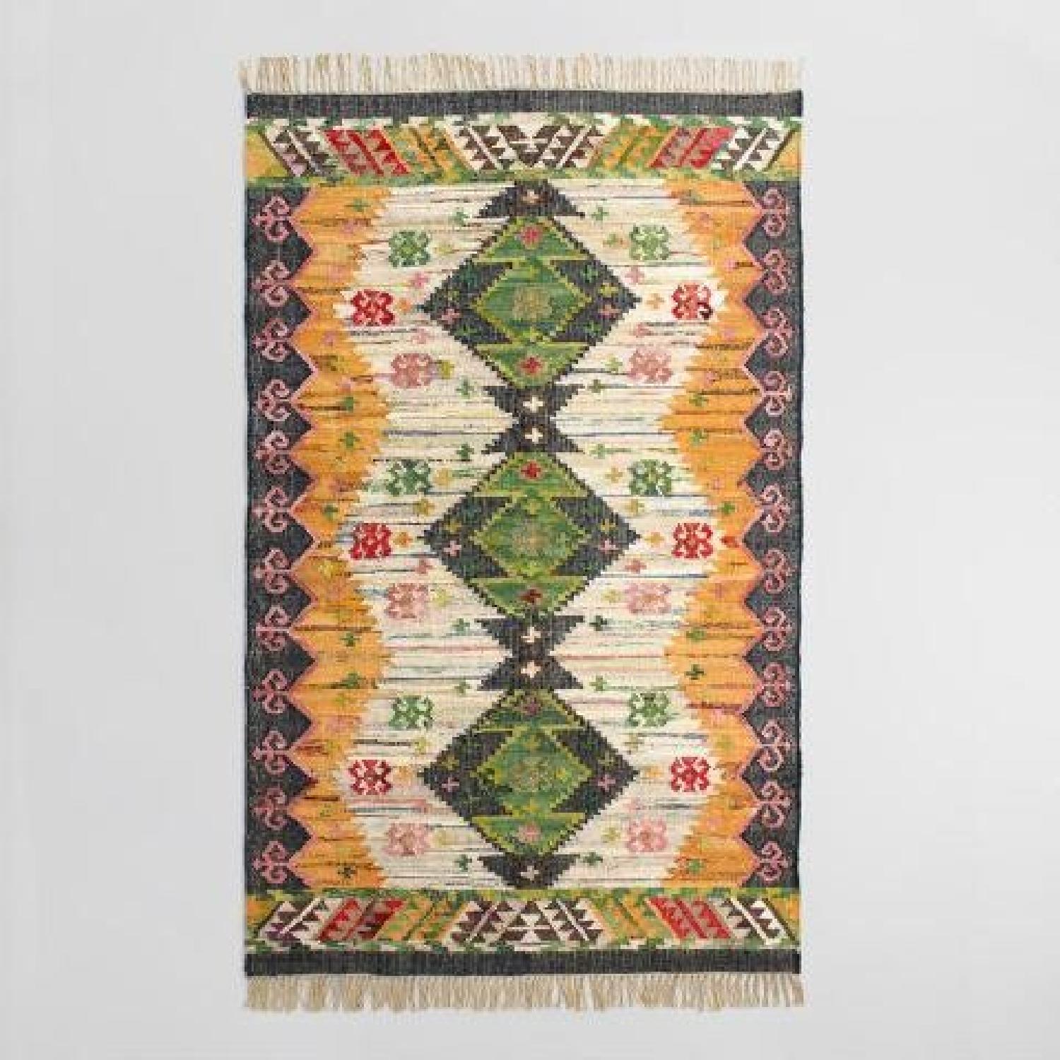 World Market Boho Woven Cotton Kilim Alina Area Rug - image-6