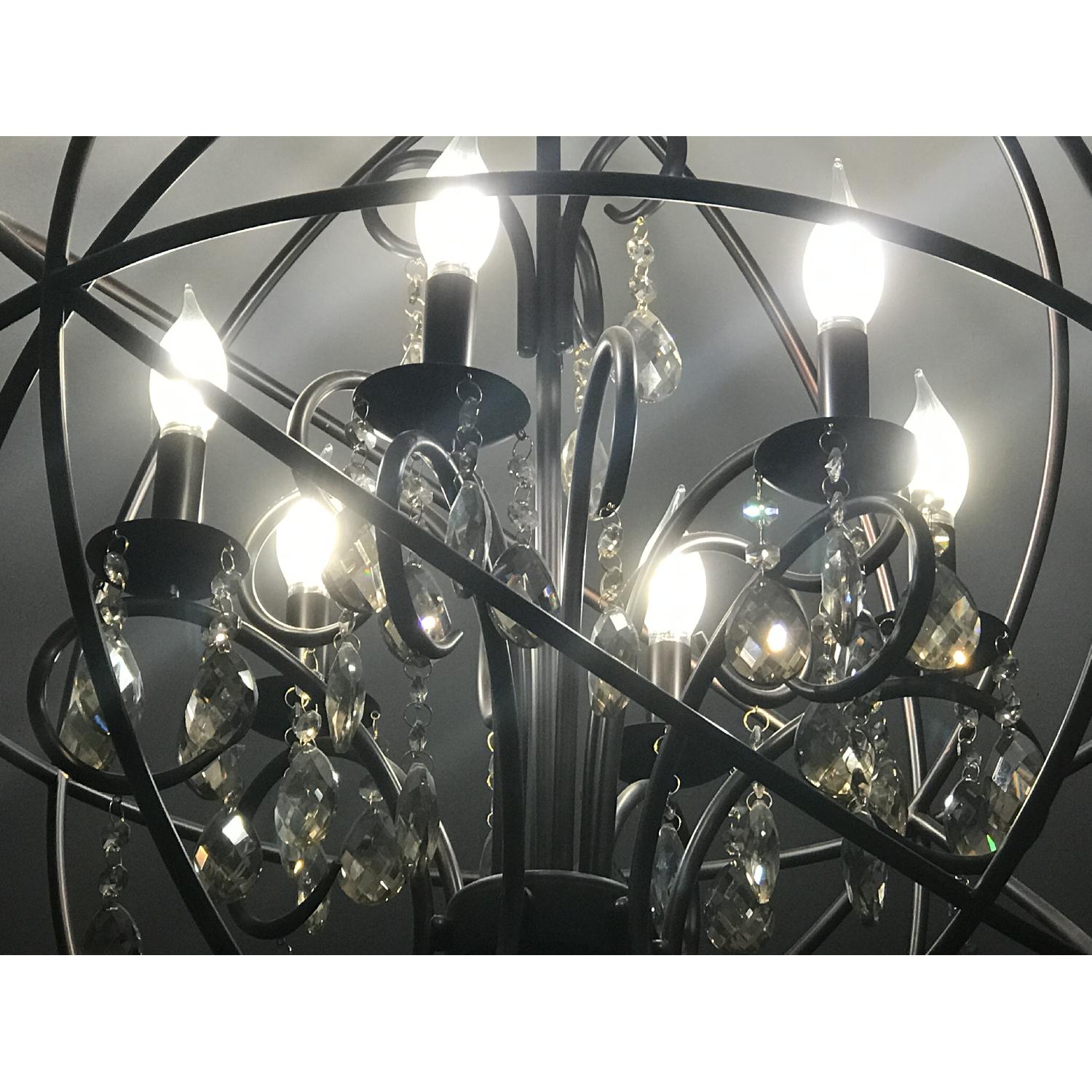 Modern Six Light Crystal Pendant Sphere - image-2