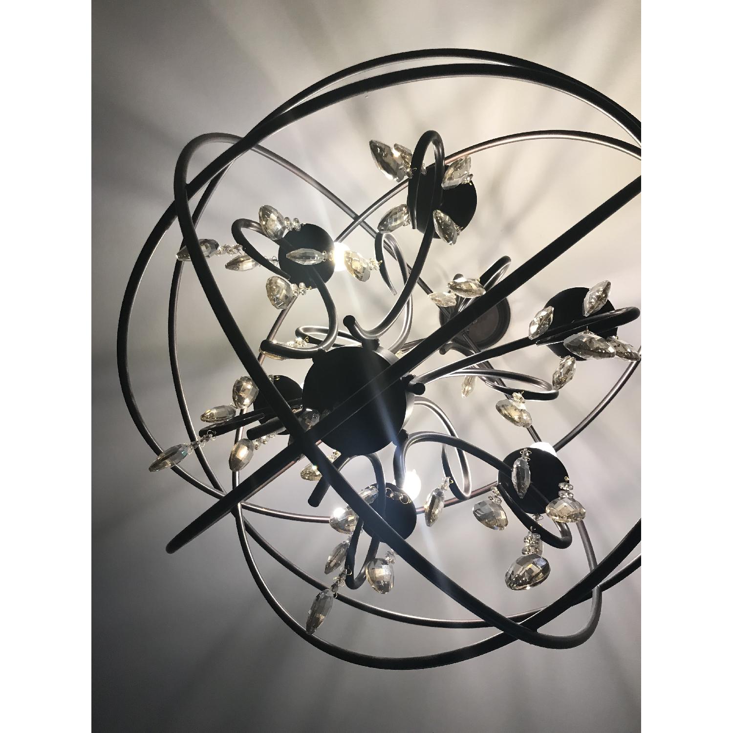 Modern Six Light Crystal Pendant Sphere - image-3