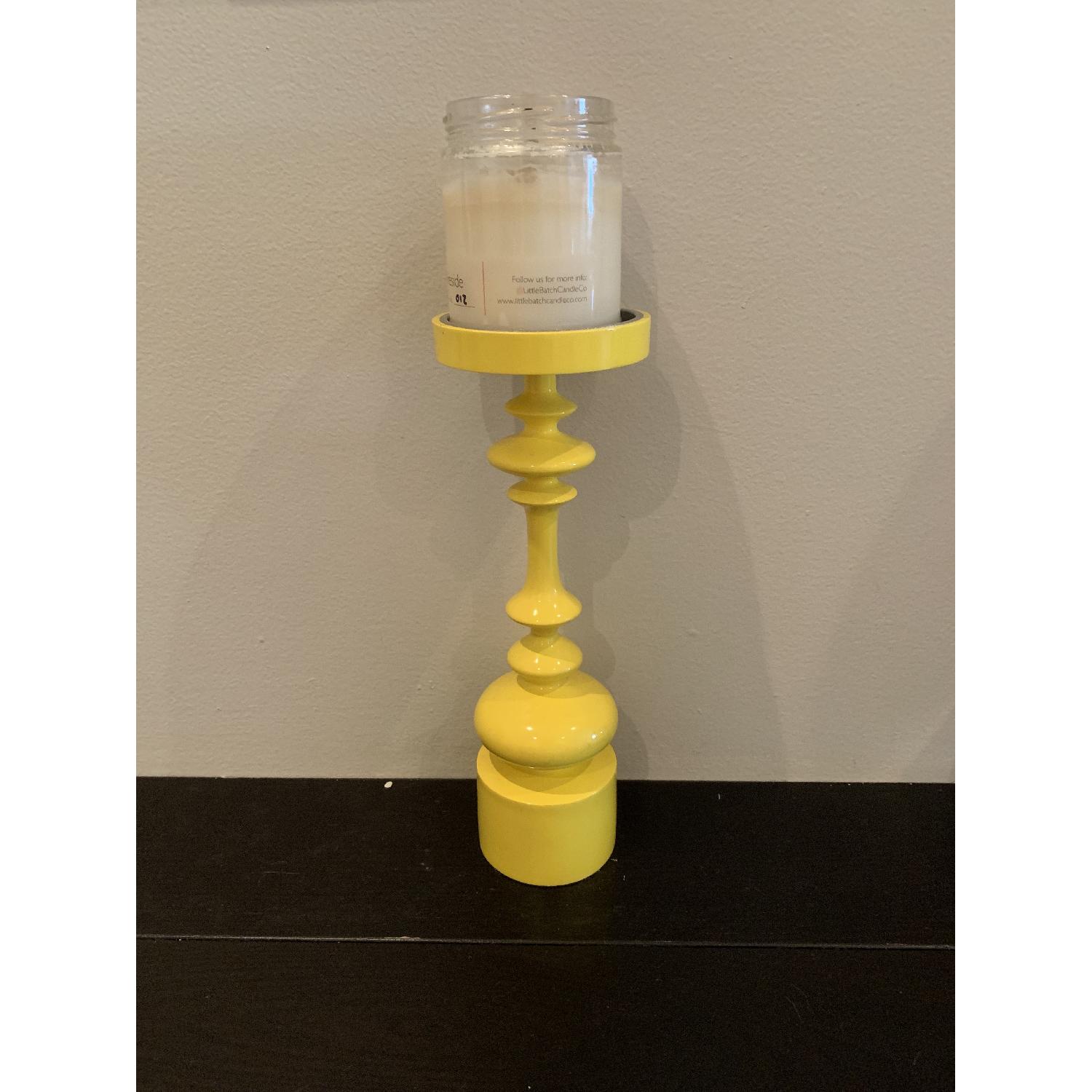 West Elm Yellow Candlestick - image-3
