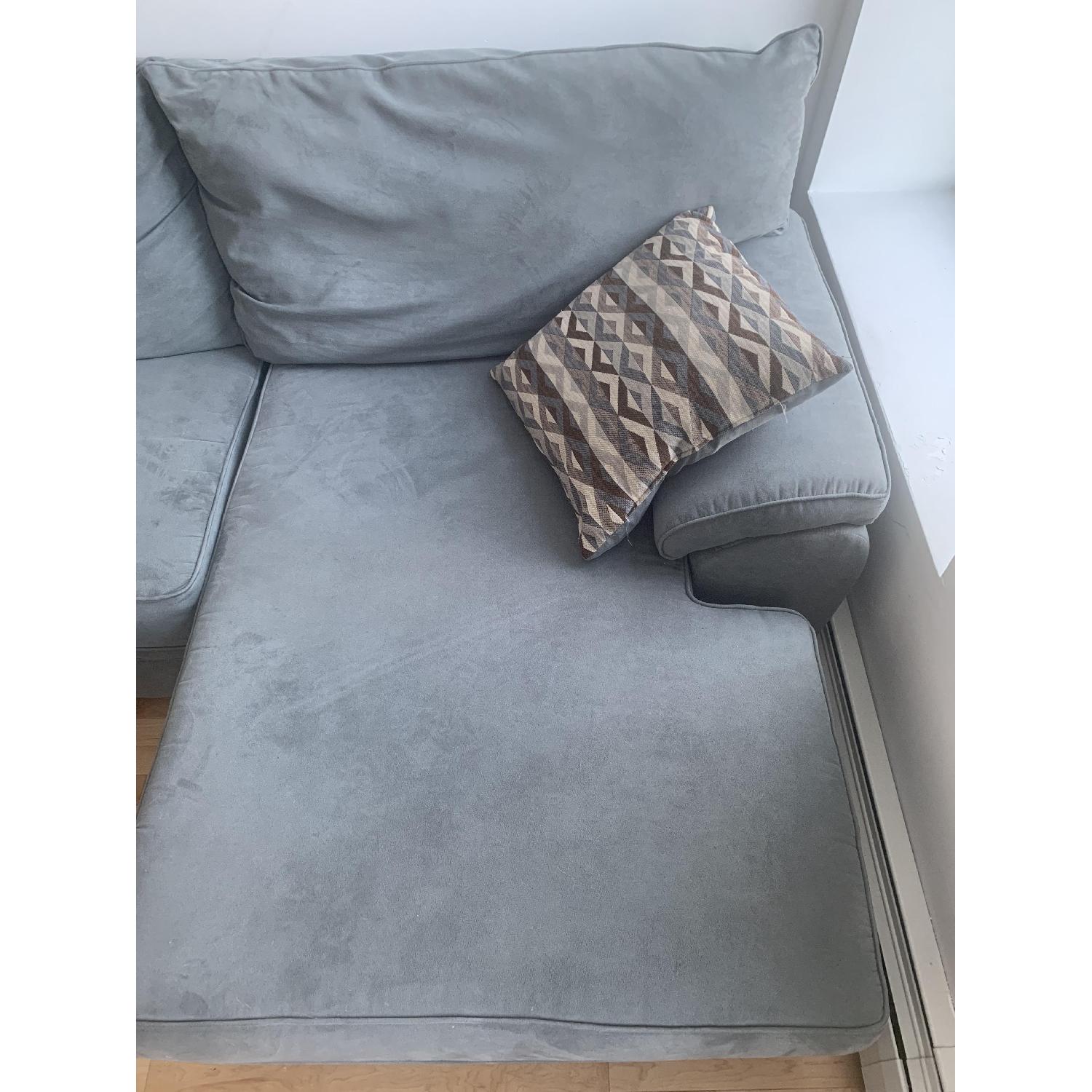 Bob's Suede Sectional Sofa w/ Chaise - image-2