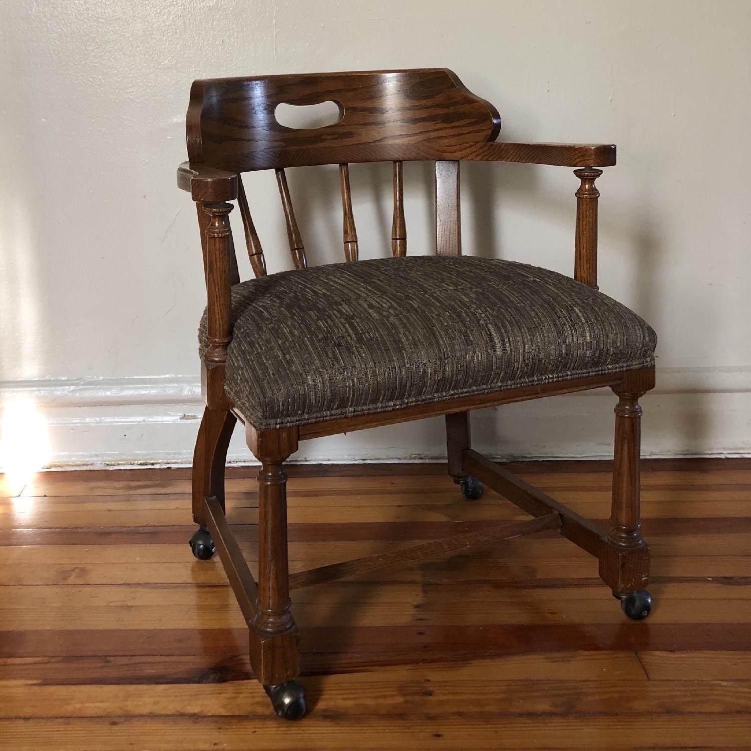Vintage Captains Chair w/ Casters - image-1