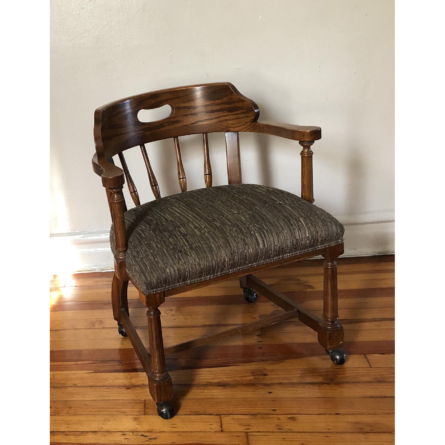Vintage Captains Chair w/ Casters - image-4