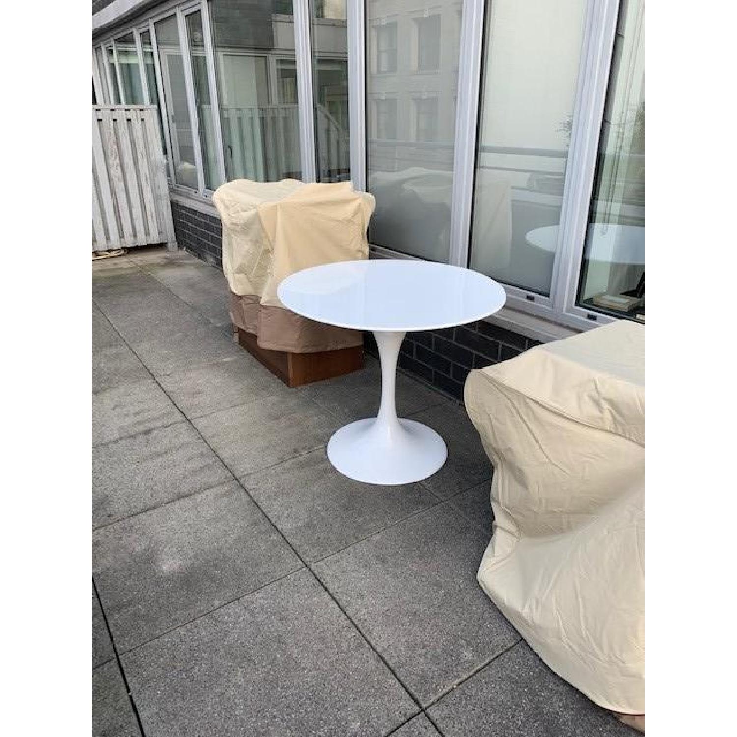 Knoll Round White Dining Table - image-2