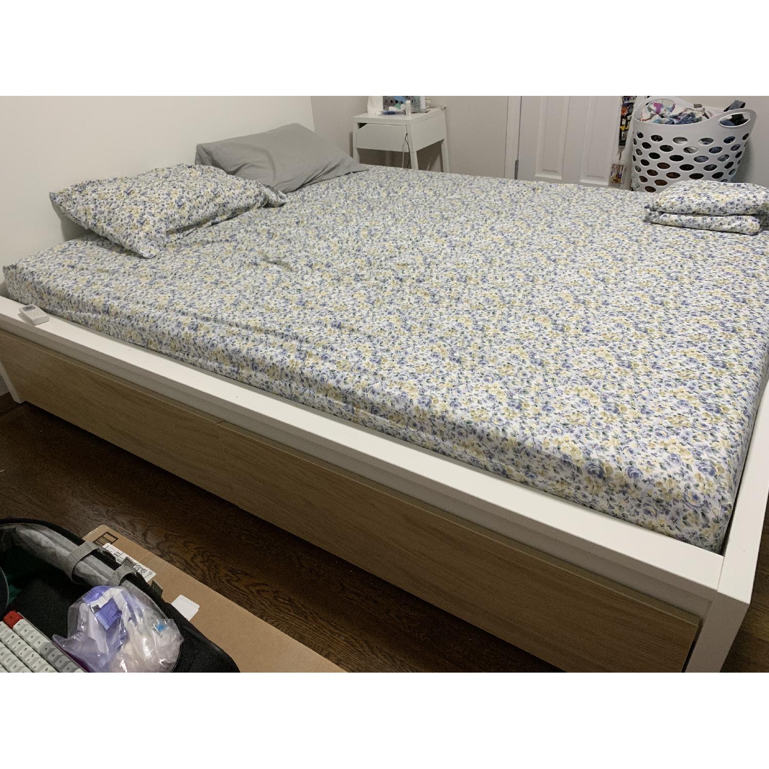 Ikea Malm Queen Bed W Storage Drawers Aptdeco