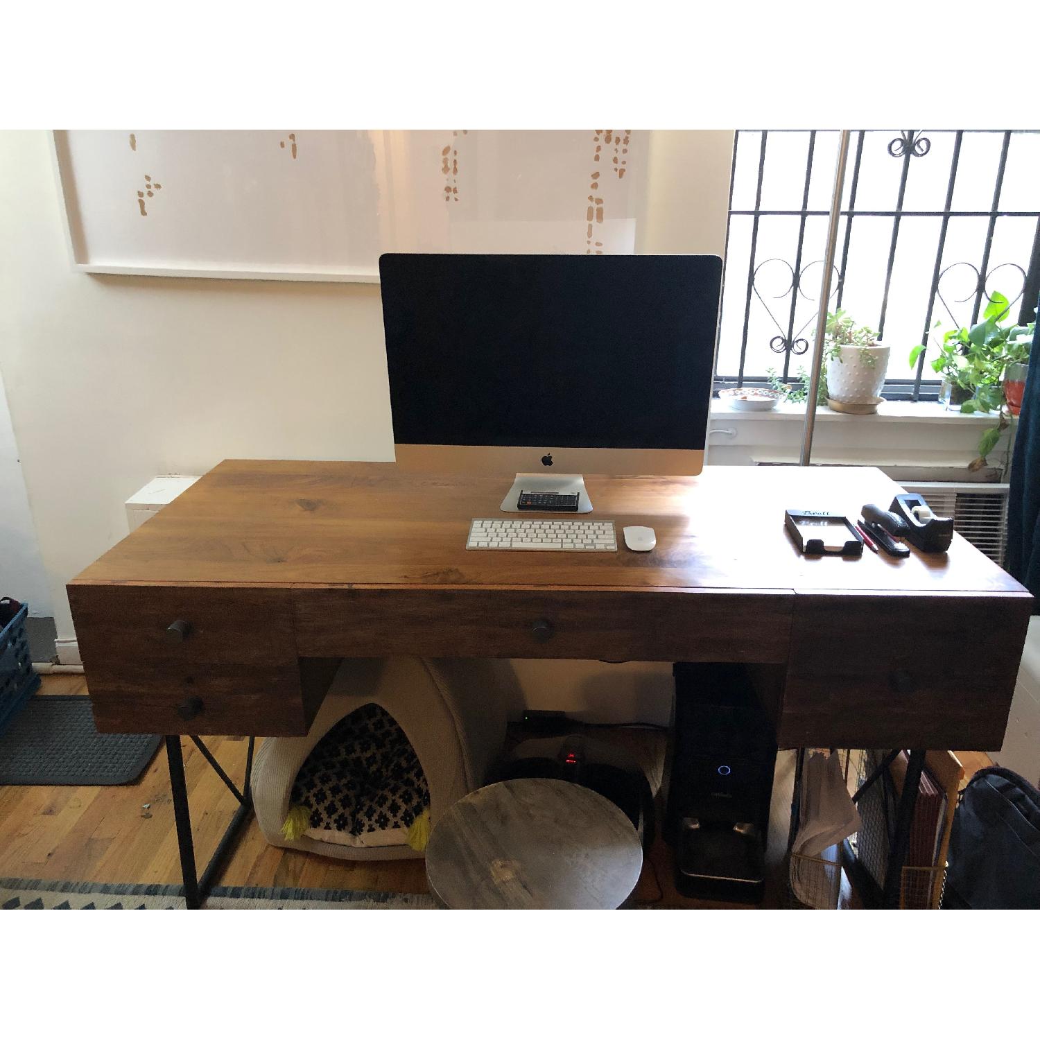 Crate & Barrel Reclaimed Wood Office Desk - image-1