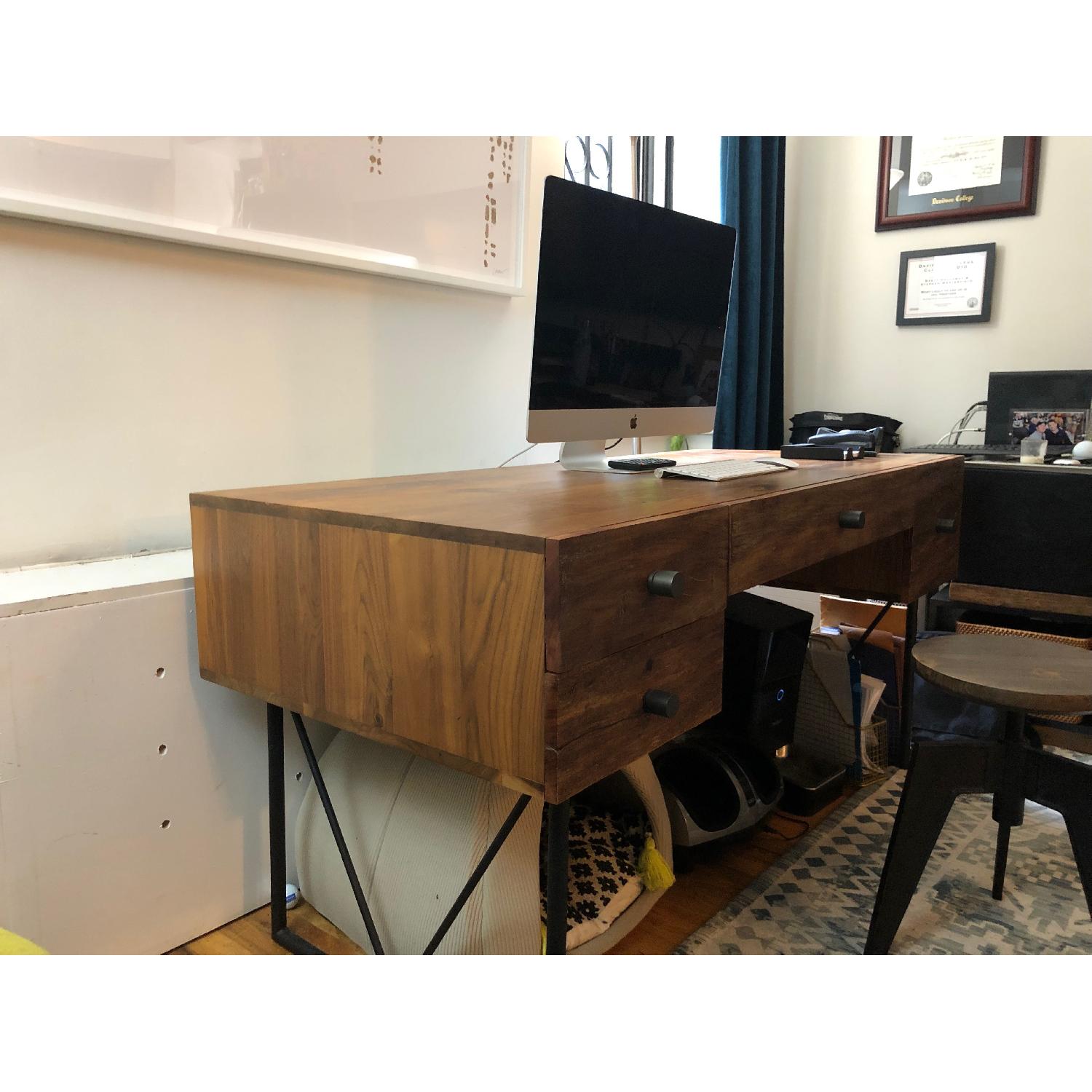 Crate & Barrel Reclaimed Wood Office Desk - image-2