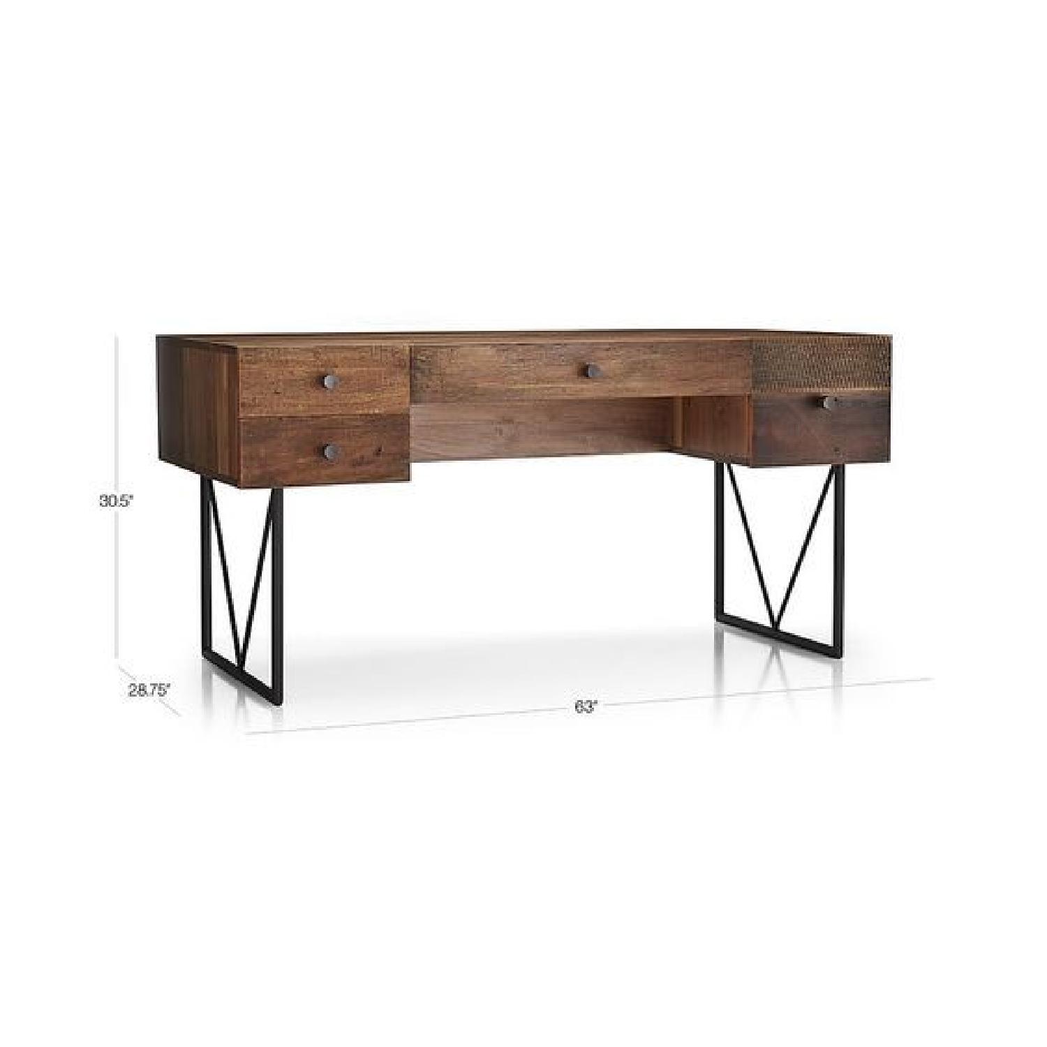 Crate & Barrel Reclaimed Wood Office Desk - image-4