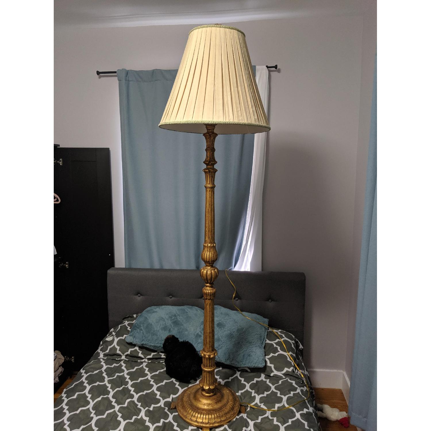 Gold-Finish Floor Lamp - image-1