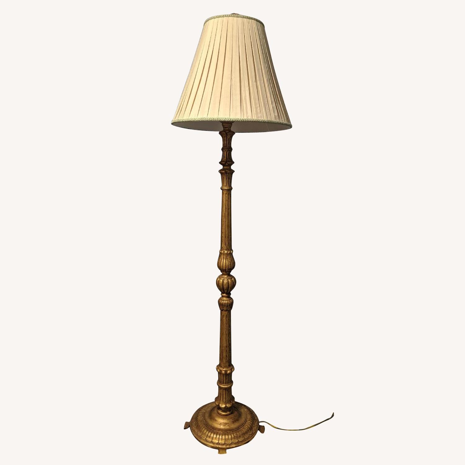 Gold-Finish Floor Lamp - image-0