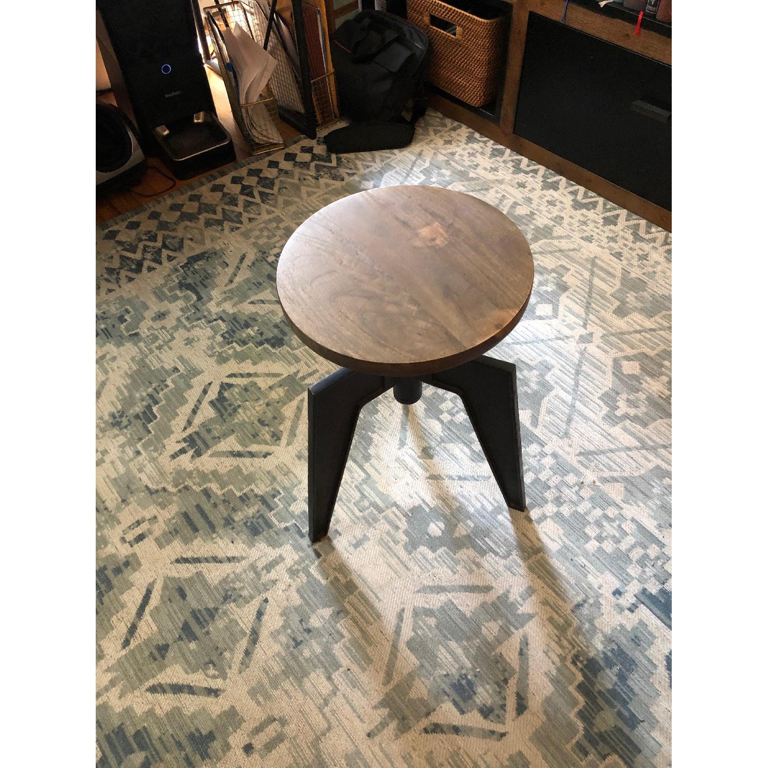 CB2 Wood & Iron Backless Stools - image-2