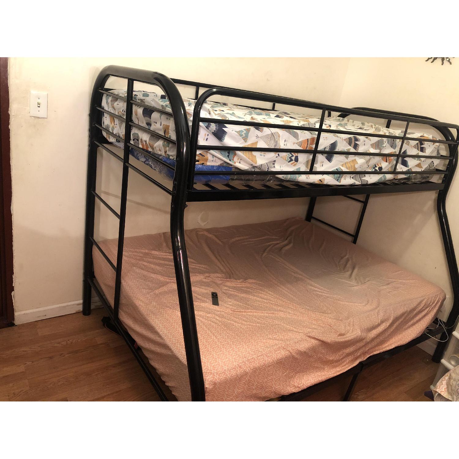 Home Place Furniture NYC Twin over Full Black Bunk Bed - image-2