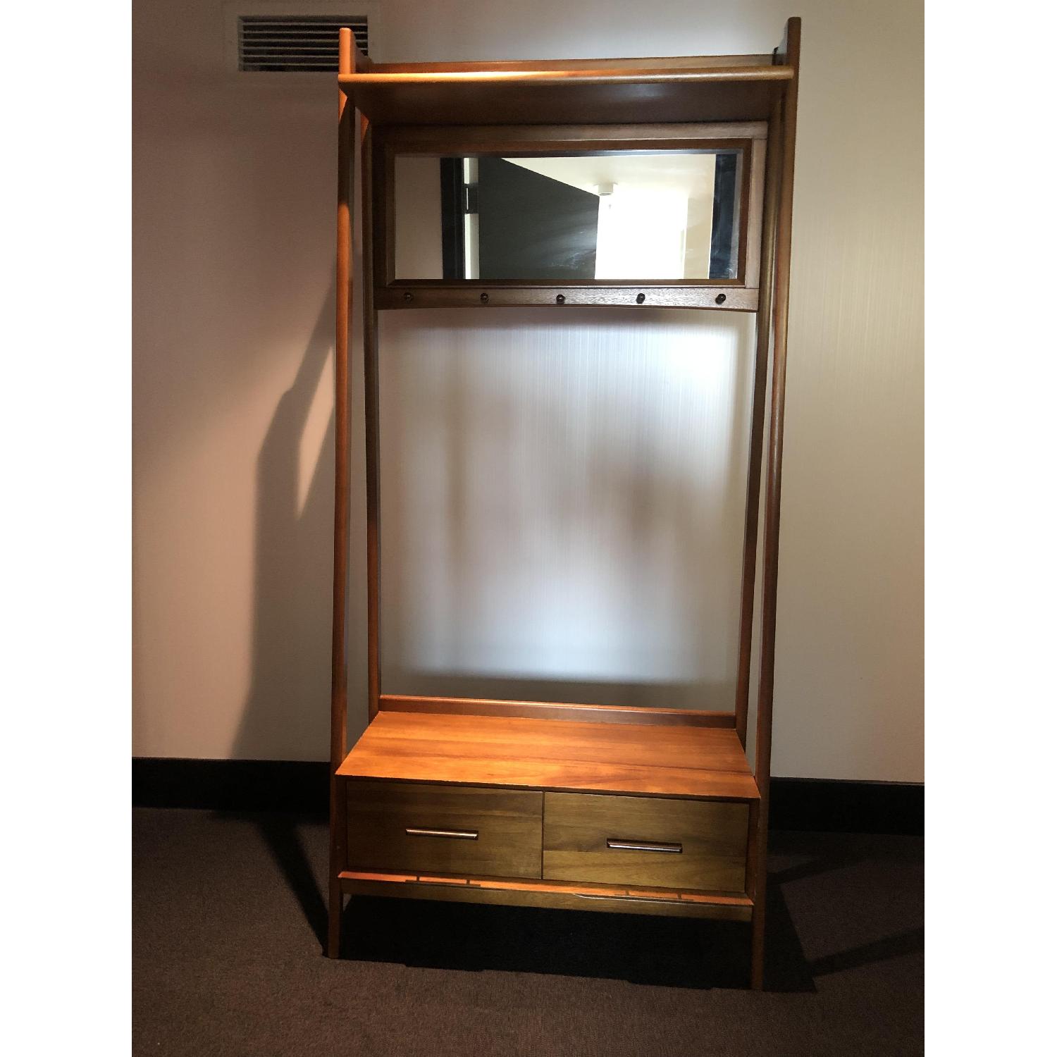 West Elm Mid Century Hallway Bench w/ Drawers & Shelf - image-1