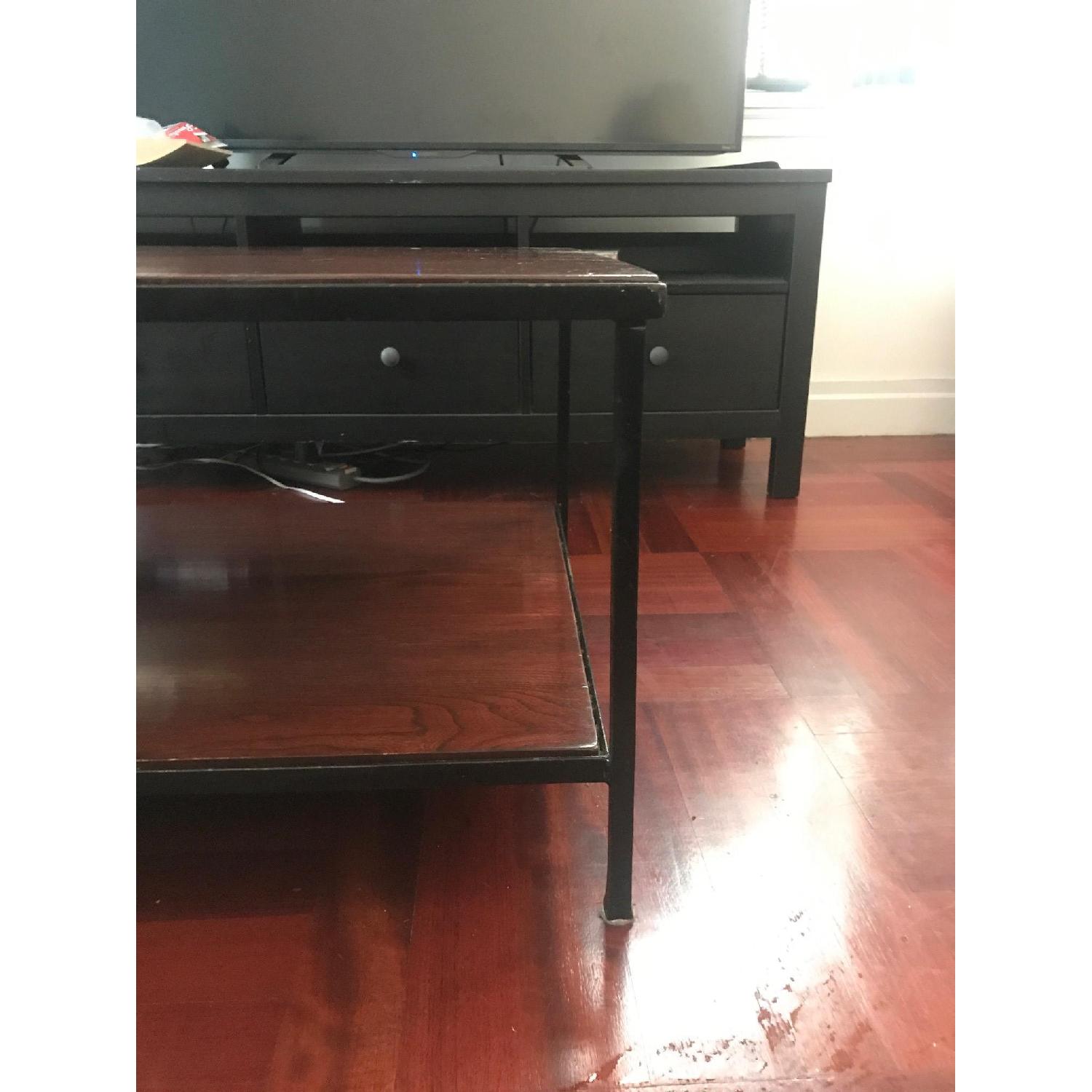 Modern Low-Profile 3-Piece Wood & Iron Coffee Table Set - image-3