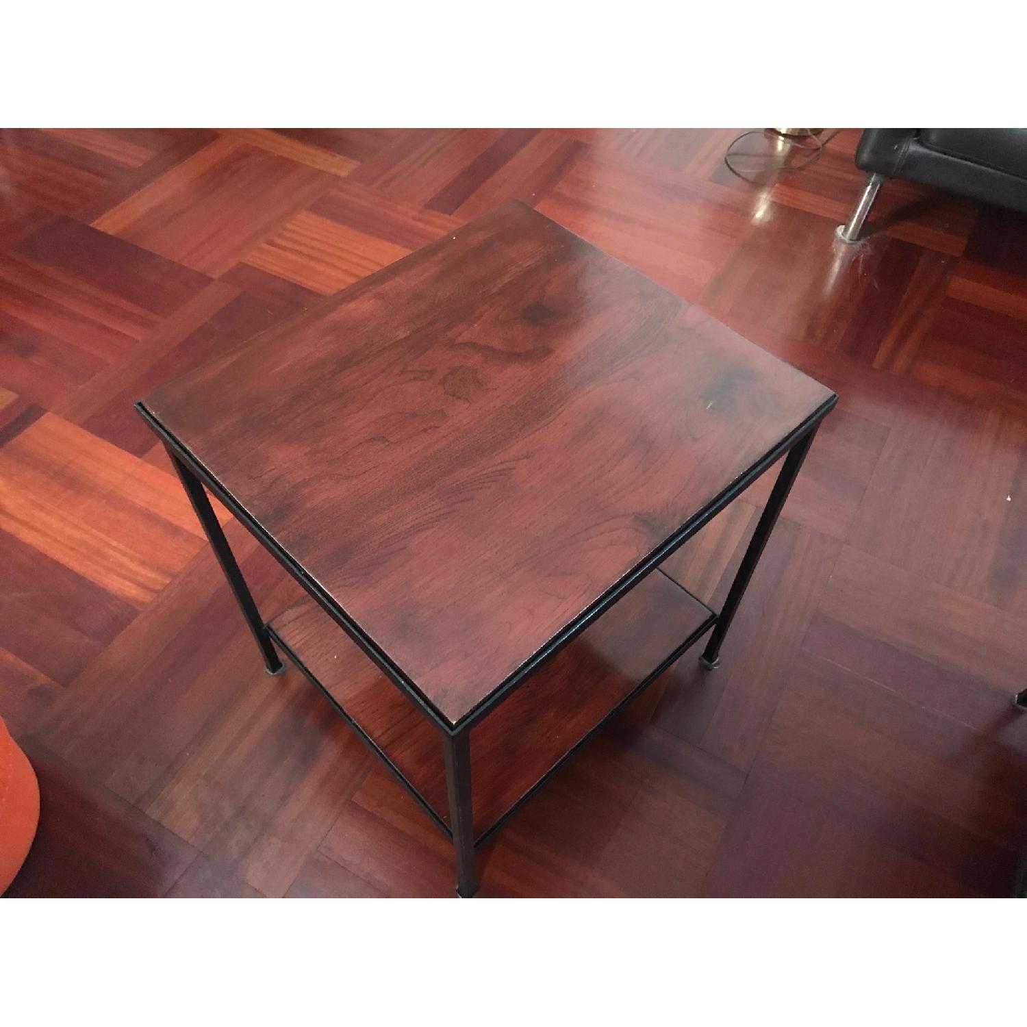 Modern Low-Profile 3-Piece Wood & Iron Coffee Table Set - image-4