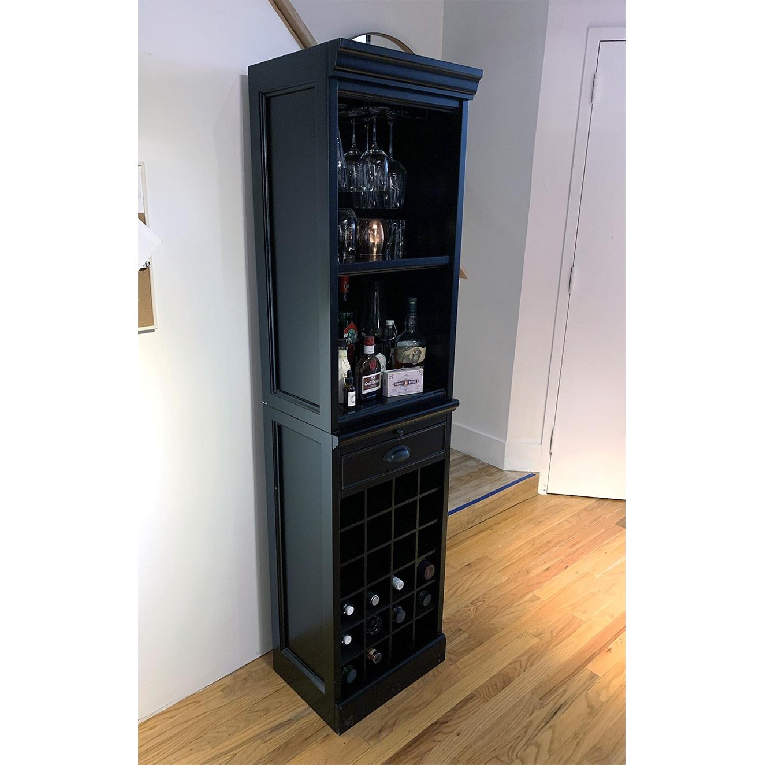 Pottery Barn Modular Bar w/ Wine Grid & Cabinet - image-4