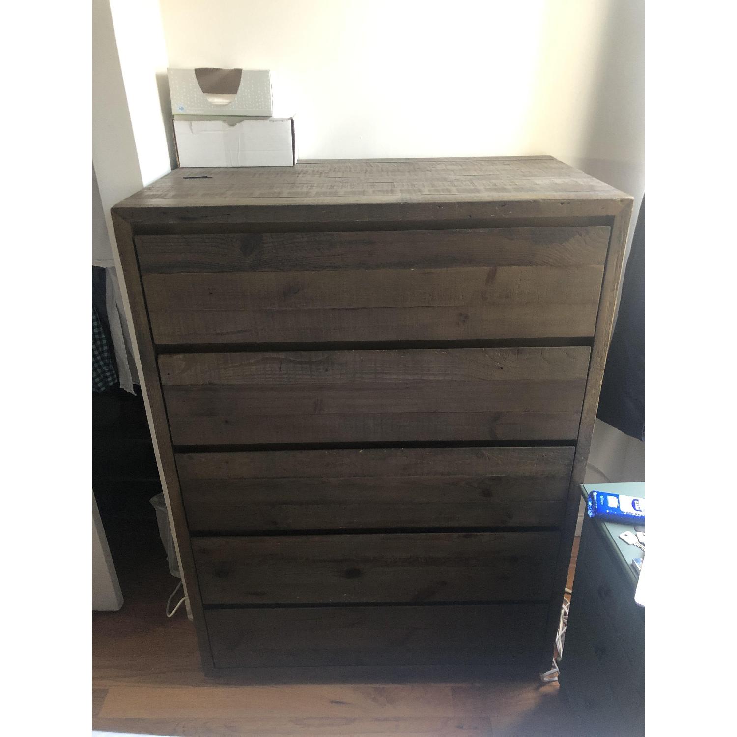 West Elm Sander 5-Drawer Dresser in Light Gray - image-1