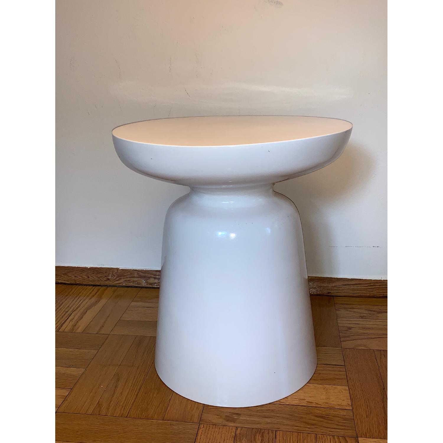 West Elm White Martini Side Table - image-1