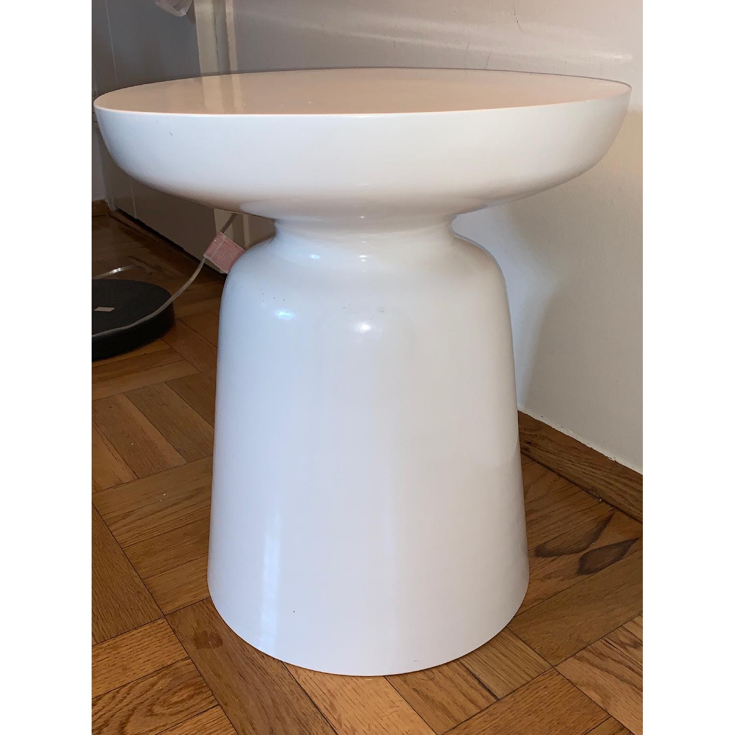 West Elm White Martini Side Table - image-2