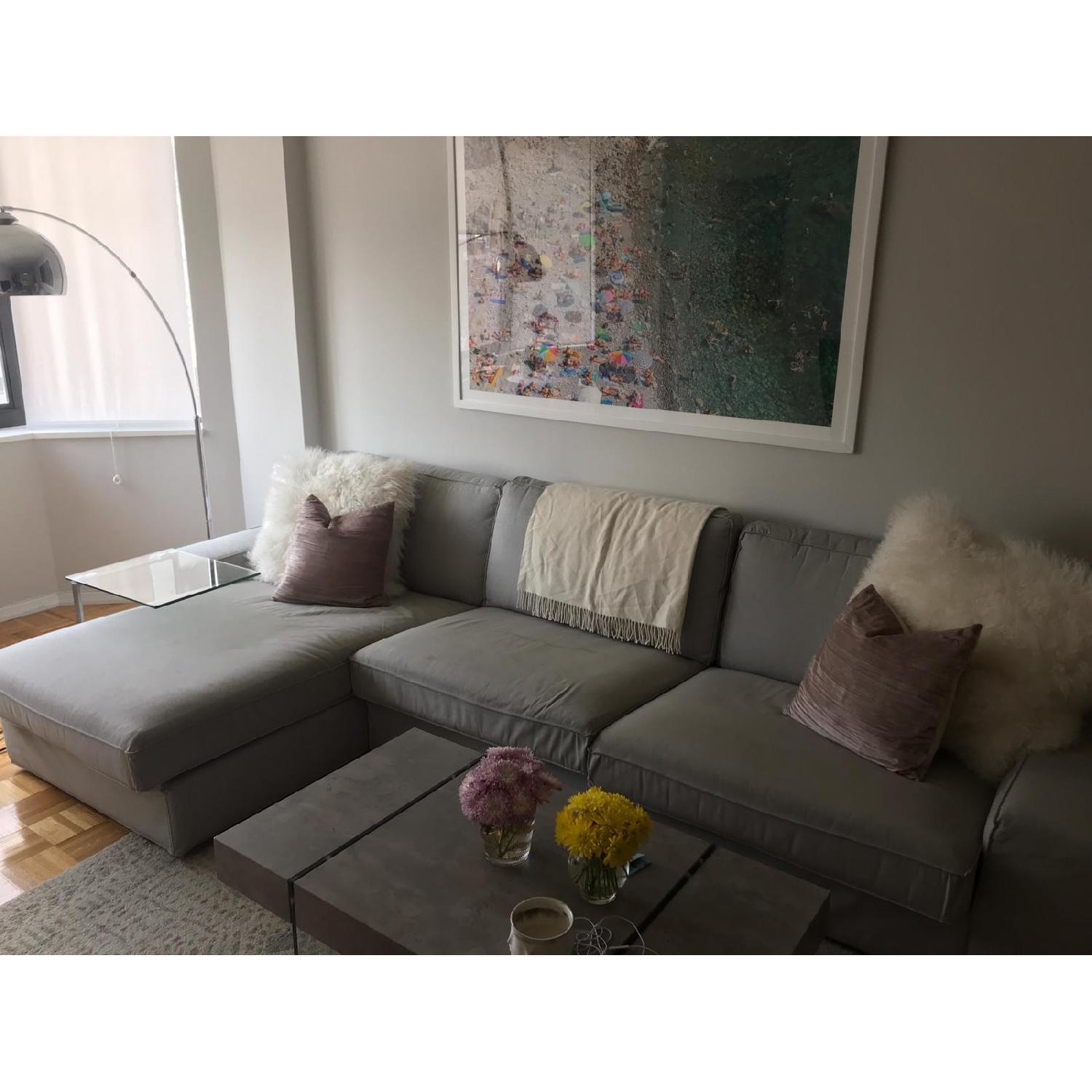 Ikea Kivik 4 Seater Sectional Sofa in Light Gray - image-2